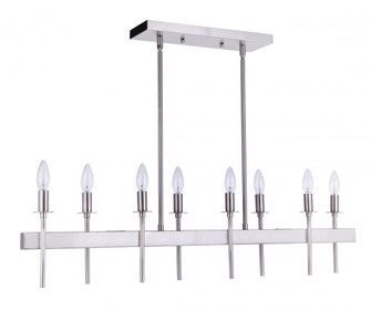 Larrson 8 Light Island in Brushed Polished Nickel (20|54378-BNK)