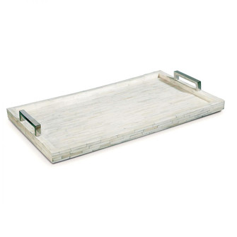 Regina Andrew White Bone and Nickel Tray (5533|20-1040)