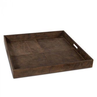Regina Andrew Derby Square Leather Tray (Brown) (5533|20-1507BRN)