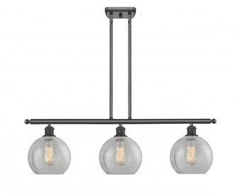Athens - 3 Light - 36 inch - Matte Black - Cord hung - Island Light (3442|516-3I-BK-G125-LED)