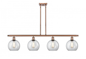 Athens - 4 Light - 48 inch - Antique Copper - Cord hung - Island Light (3442|516-4I-AC-G122-LED)