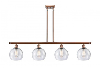Athens - 4 Light - 48 inch - Antique Copper - Cord hung - Island Light (3442|516-4I-AC-G124-LED)