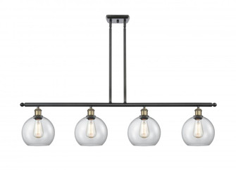 Athens - 4 Light - 48 inch - Black Antique Brass - Cord hung - Island Light (3442|516-4I-BAB-G122-LED)