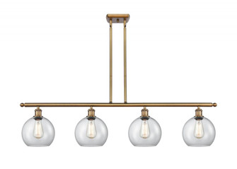 Athens - 4 Light - 48 inch - Brushed Brass - Cord hung - Island Light (3442|516-4I-BB-G122)