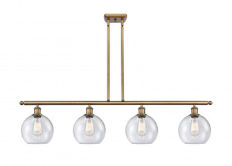Athens - 4 Light - 48 inch - Brushed Brass - Cord hung - Island Light (3442|516-4I-BB-G124-LED)
