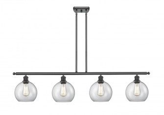 Athens - 4 Light - 48 inch - Matte Black - Cord hung - Island Light (3442|516-4I-BK-G122)