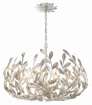 Broche 6 Light Antique Silver Chandelier (205|533-SA)