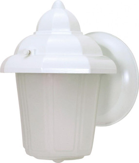 1 Light; 8-7/8 in.; Wall Lantern; Hood Lantern with Satin Frosted Glass; Color retail packaging (81|60/3466)