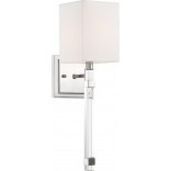 Thompson - 1 Light Wall Sconce - with White Linen Shade - Polished Nickel Finish (81|60/6682)