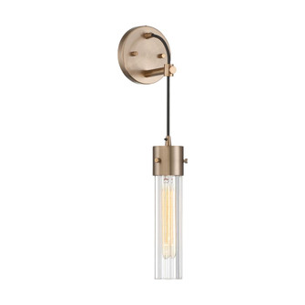 Eaves - 1 Light Sconce - with Clear Ribbed Glass - Copper Brushed Brass Finish (81|60/6711)