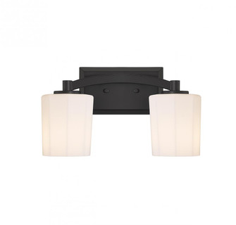 Whitney 2-Light Bathroom Vanity Light in Matte Black (128|8-7710-2-BK)