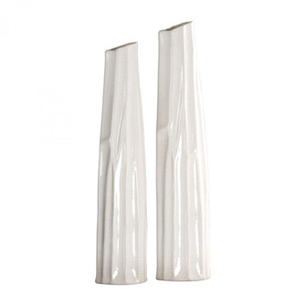 Uttermost Kenley Crackled White Vases S/2 (85|18868)