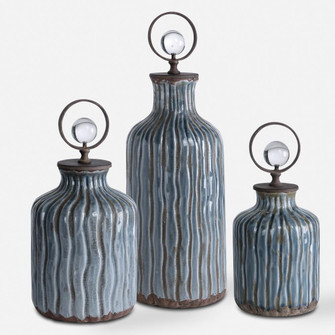 Uttermost Mathias Grey-Blue Vessels, S/3 (85|18633)