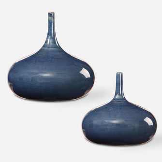 Uttermost Zayan Blue Vases, S/2 (85|18988)