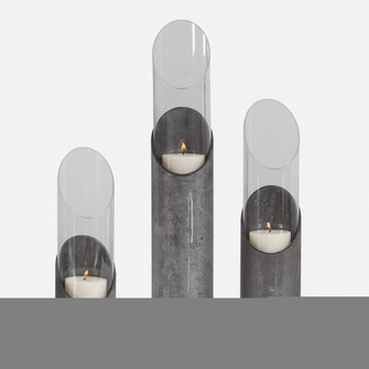 Uttermost Karter Iron & Glass Candleholders Set/3 (85|17518)