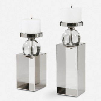 Uttermost Lucian Nickel Candleholders, Set/2 (85|17561)
