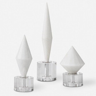 Uttermost Alize White Stone Sculptures S/3 (85|17580)