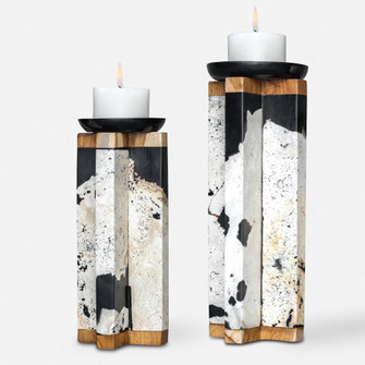 Uttermost Illini Stone Candleholders, S/2 (85|17746)