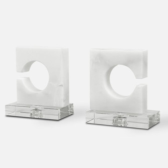 Uttermost Clarin White & Gray Bookends, S/2 (85|17864)