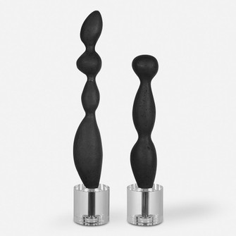 Uttermost Koa Black Marble Sculptures, S/2 (85|17972)