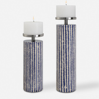 Uttermost Havana Blue Candleholders, S/2 (85|17999)