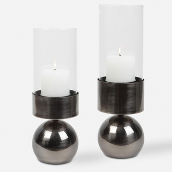 Uttermost Tilston Gunmetal Candleholders, Set/2 (85|18050)