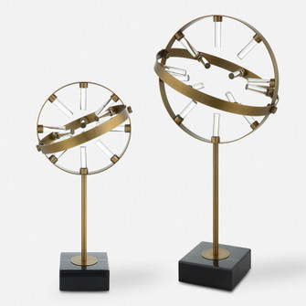 Uttermost Realm Spherical Brass Sculptures, Set Of 2 (85|18087)