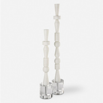 Uttermost Norte White Stone Sculptures, Set/2 (85|18102)
