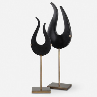 Uttermost Black Flame Sculptures, S/2 (85|18136)