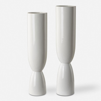 Uttermost Kimist White Vases, S/2 (85|18138)