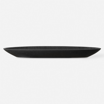 Uttermost Vessel Cast Black Canoe Bowl (85|18164)