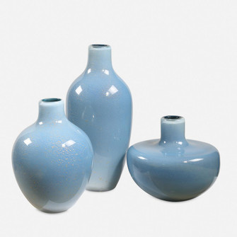 Uttermost Celestial Frost Blue Vases Set/3 (85|18192)