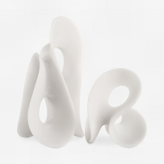Uttermost Silent Wave White Sculptures Set/2 (85|18194)