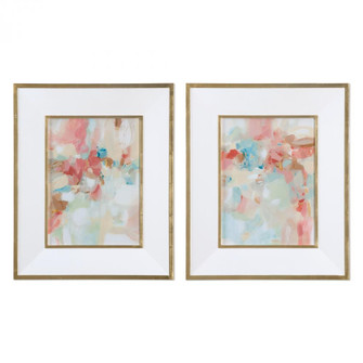 Uttermost A Touch Of Blush And Rosewood Fences Art, S/2 (85|41557)