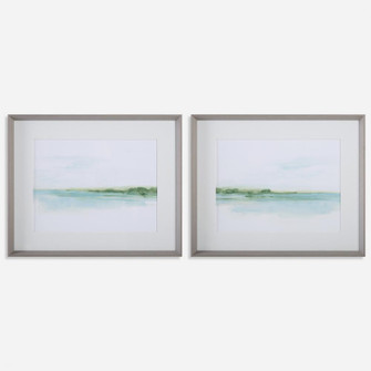 Uttermost Green Ribbon Coast Framed Prints Set/2 (85|32269)