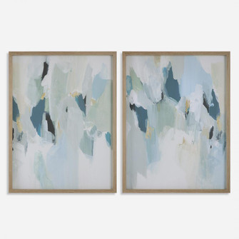 Uttermost Seabreeze Abstract Framed Canvas Prints Set/2 (85|32282)