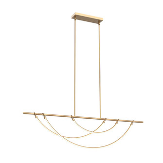 Aryas 60-in Vintage Brass LED Linear Pendant (7713|LP317460VB)