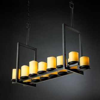 Dakota 14-Light Bridge Chandelier (Tall) (254|CNDL-8764-14-CREM-MBLK)