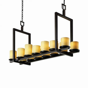 Dakota 14-Light Bridge Chandelier (Short) (254|CNDL-8769-14-AMBR-DBRZ)