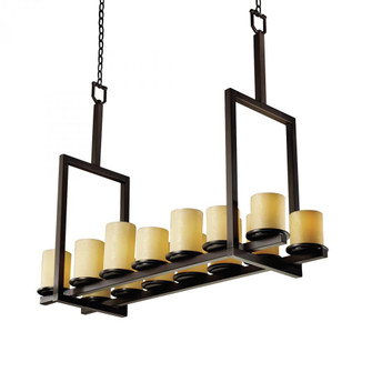 Dakota 14-Light Bridge Chandelier (Tall) (254|CNDL-8764-10-AMBR-DBRZ)