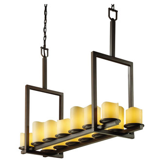 Dakota 14-Light Bridge Chandelier (Tall) (254|CNDL-8764-14-AMBR-DBRZ)