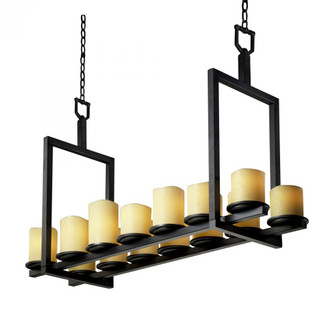 Dakota 14-Light Bridge Chandelier (Short) (254|CNDL-8769-14-AMBR-MBLK)