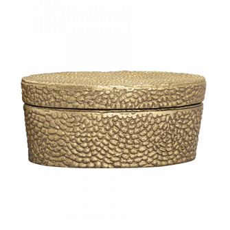 Oval Pebble Box - Large Brass (91|H0807-10656)