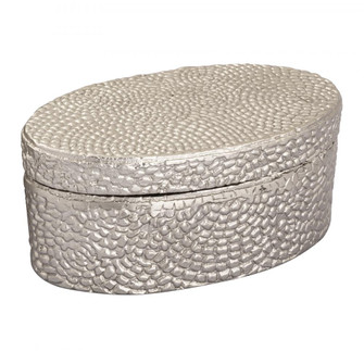 Oval Pebble Box - Large Nickel (91|H0807-10658)