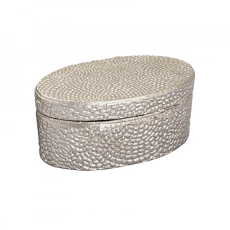 Oval Pebble Box - Small Nickel (91|H0807-10659)