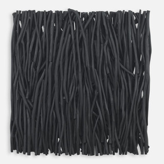 Uttermost Gathered Teak Square Black Wood Wall Decor (85|04353)