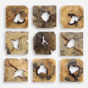 Uttermost Bahati Wood Wall Décor In Natural, S/9 (85|04360)