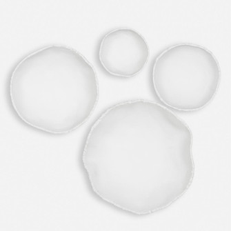 Uttermost Lucky Coins White Metal Wall Bowls, S/4 (85|04362)