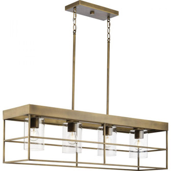 Burgess Collection Four-Light Aged Bronze Modern Farmhouse Island Light (149|P400312-196)