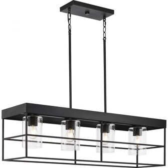 Burgess Collection Four-Light Matte Black Modern Farmhouse Island Light (149|P400312-31M)